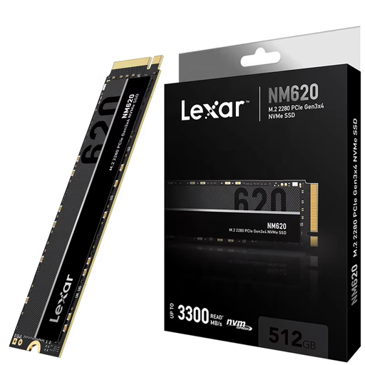 Lexar NM620 M.2 2280 PCIe Gen3x4 NVMe SSD - 512G  